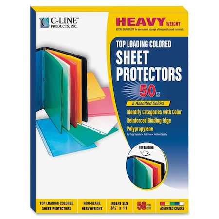 C-Line Products C-Line Colored Poly Sheet Protectors 62010
